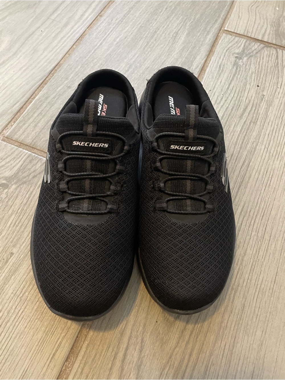 Skechers Men's Black Slip-On Mesh Athletic Sneakers